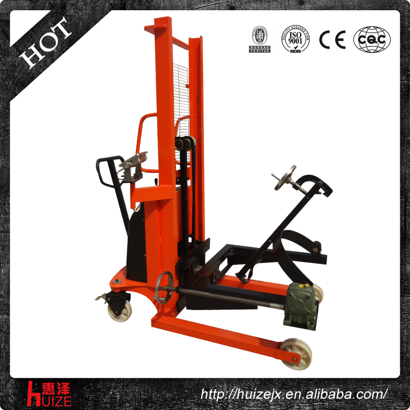 半電動稱重油桶車（夾鐵桶，手搖翻轉(zhuǎn)倒料）